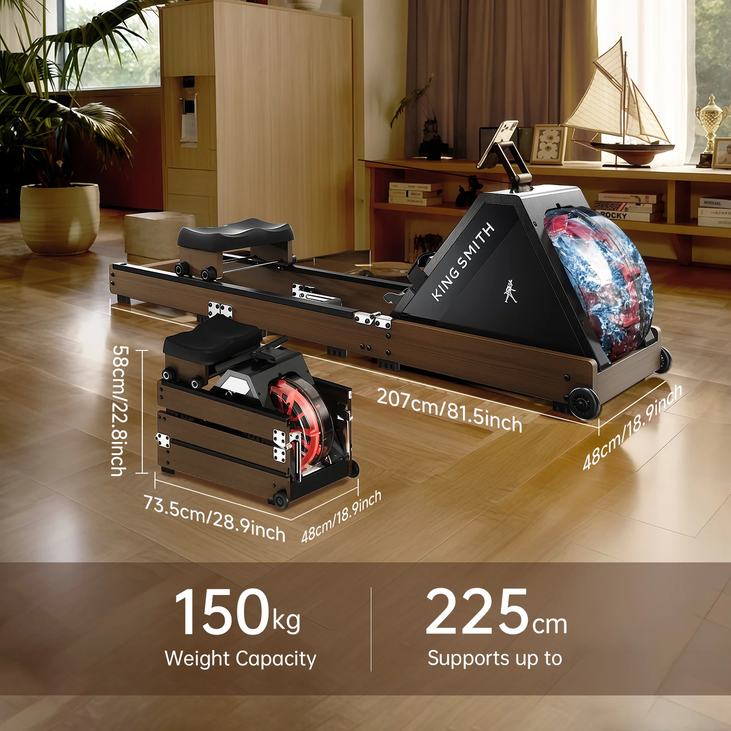 WR20 Foldable Water Rowing Machine - Image 10
